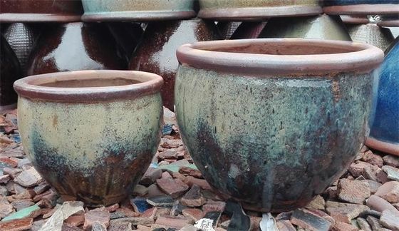 Vasi all'aperto rustici verdi 32cmx27cm ceramici della pianta