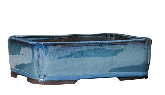 Vasi lustrati ceramici 30.3cmx21.6cmx10.5cm blu dei bonsai