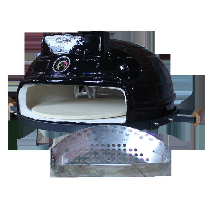 Forno nero della pizza di Kamado di colore a 21 pollici con la maniglia