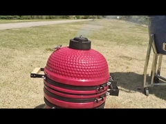 Le griglie ceramiche di Kamado della superficie stellata a 22 pollici del cielo del carbone ARROSTISCONO COL BARBECUE Handlle di bambù