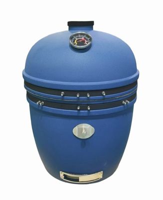 Bollina blu, carbone ghiacciato, Kamado Grill, BBQ da 27 pollici.