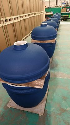 Bollina blu, carbone ghiacciato, Kamado Grill, BBQ da 27 pollici.