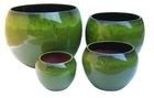 Vasi all'aperto ceramici 58cmx41cm verdi per le piante